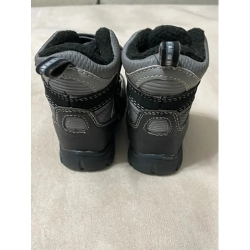 Propet Toddler Boys Ridge Walker Snow Boots Black‎ Grey Hook Loop Size 5 Toddler